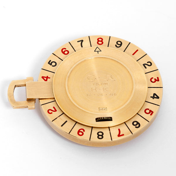 Collectible Longines 14K Yellow Gold Roulette Pocket Watch