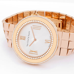 Van Cleef & Arpels Charms 18K Rose Gold Diamond Watch