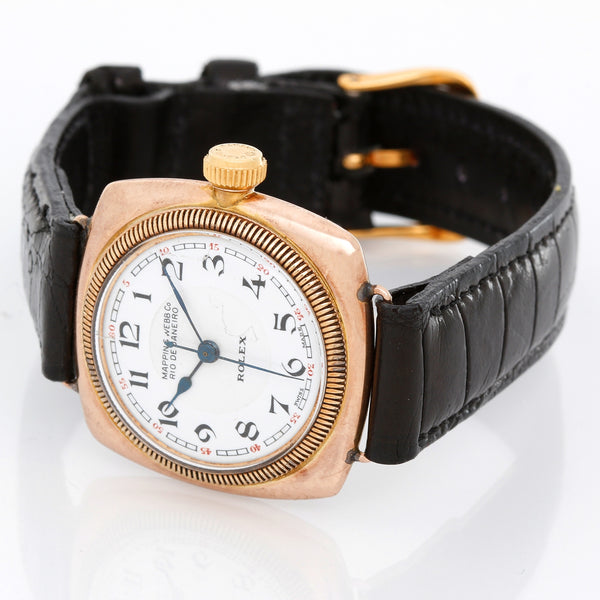 Rolex Cushion Shaped Oyster Yellow Gold Watch