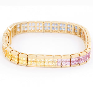 Rainbow Sapphire Tennis Bracelet