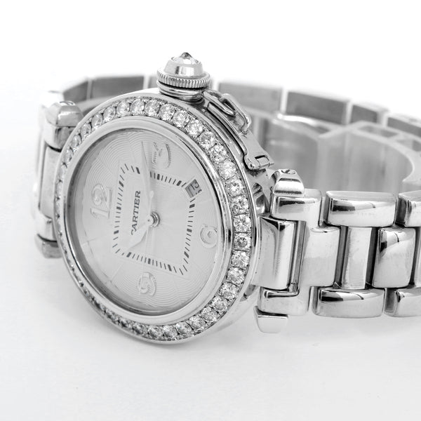 Cartier 18K White Gold Pasha Automatic Ladies Watch WJ1116M9