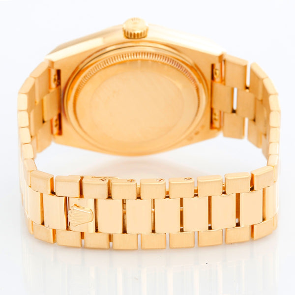 Rolex Oysterquartz Men's 18K Gold President Champagne Dial Watch 19018