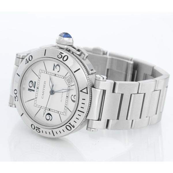 Cartier Pasha Seatimer Stainless Steel  Mens Watch 2790