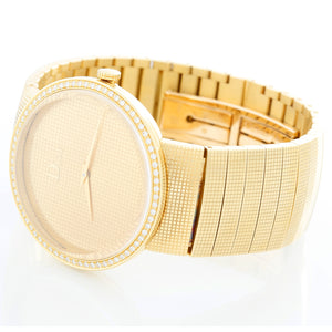 La D De Dior 18K Yellow Gold Diamond Men's or Ladies Christian Dior Quartz Watch CD043151M001