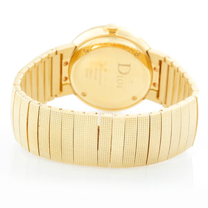 La D De Dior 18K Yellow Gold Diamond Men's or Ladies Christian Dior Quartz Watch CD043151M001