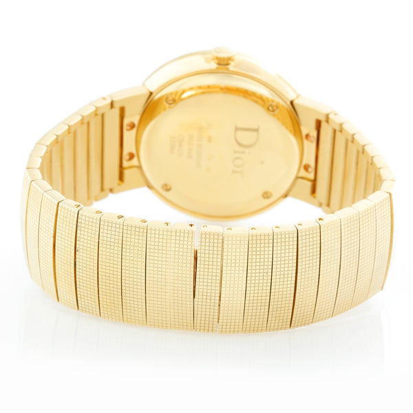 La D De Dior 18K Yellow Gold Diamond Men's or Ladies Christian Dior Quartz Watch CD043151M001