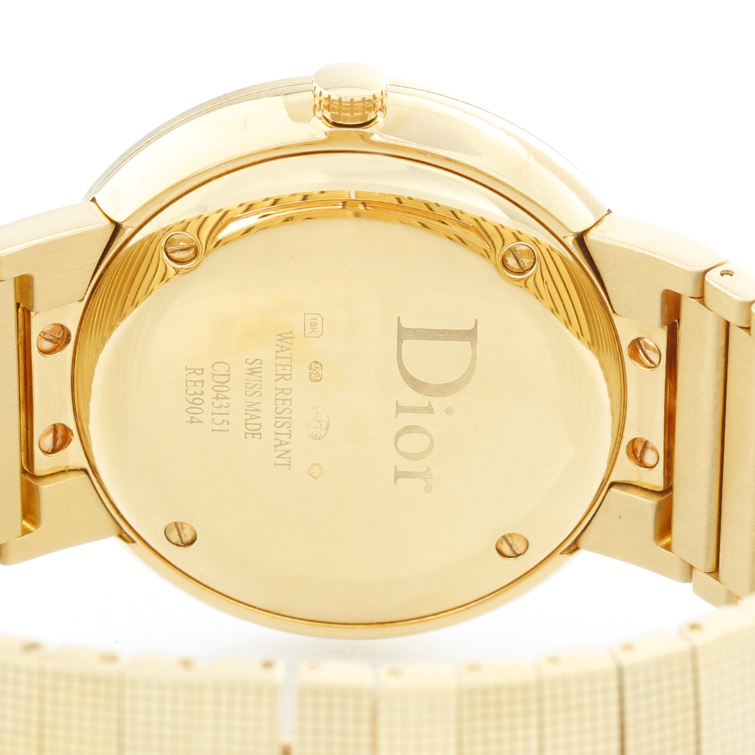 La D De Dior 18K Yellow Gold Diamond Men's or Ladies Christian Dior Qu