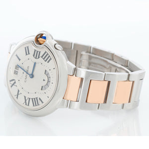 Cartier Ballon Bleu Two Timezone Rose Gold & Stainless Steel Watch W6920027