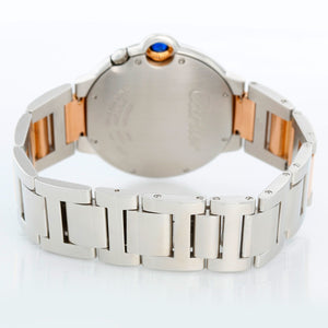 Cartier Ballon Bleu Two Timezone Rose Gold & Stainless Steel Watch W6920027
