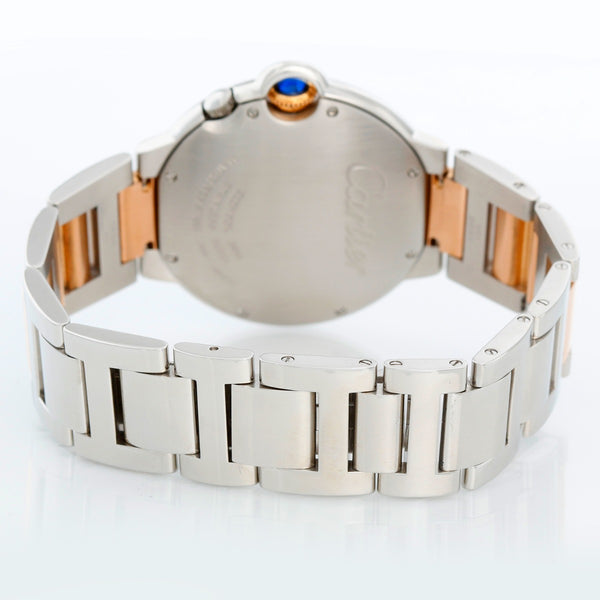 Cartier Ballon Bleu Two Timezone Rose Gold & Stainless Steel Watch W6920027