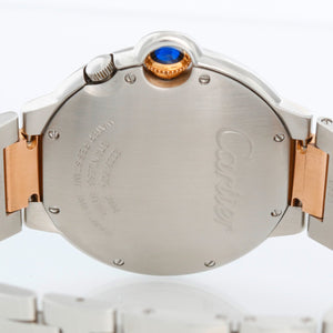 Cartier Ballon Bleu Two Timezone Rose Gold & Stainless Steel Watch W6920027