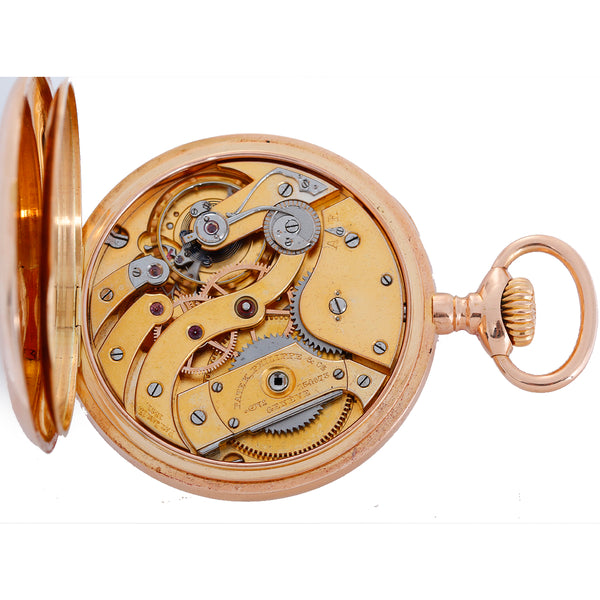 Rare Vintage Patek Philippe Relojoeiros Gondolo 18k Yellow Gold Open Face Pocket Watch