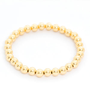 Gold Filled Bead Ball Stretch Bracelets