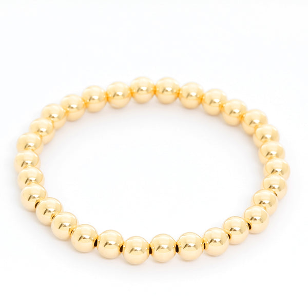 Gold Filled Bead Ball Stretch Bracelets