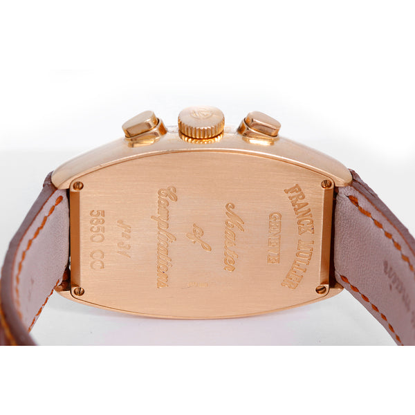 Franck Muller Chronograph 18k Rose Gold Watch 5850 CC