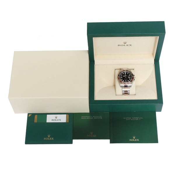 Rolex GMT-Master II Rose Gold and Stainless Steel Root beer Watch 126711