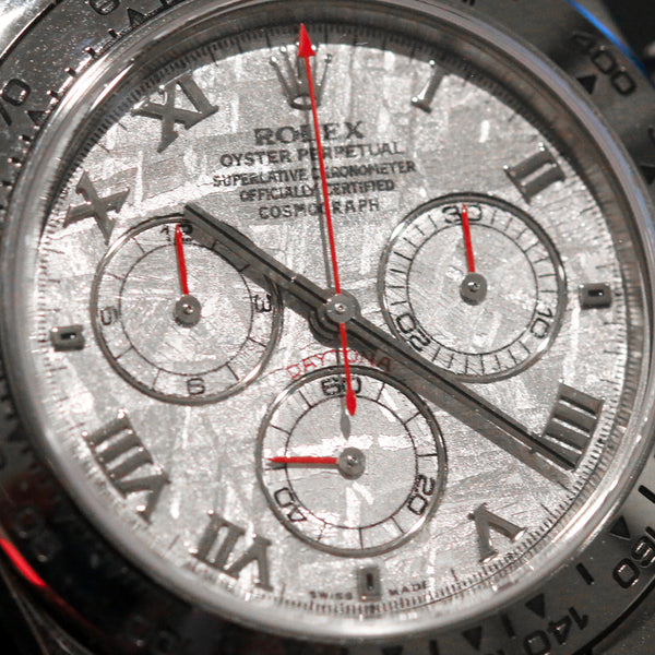 18k White Gold Rolex Daytona Men's Watch - Meteorite Dial 116519