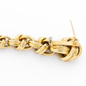 18K Yellow Gold Knot Lapel Pin