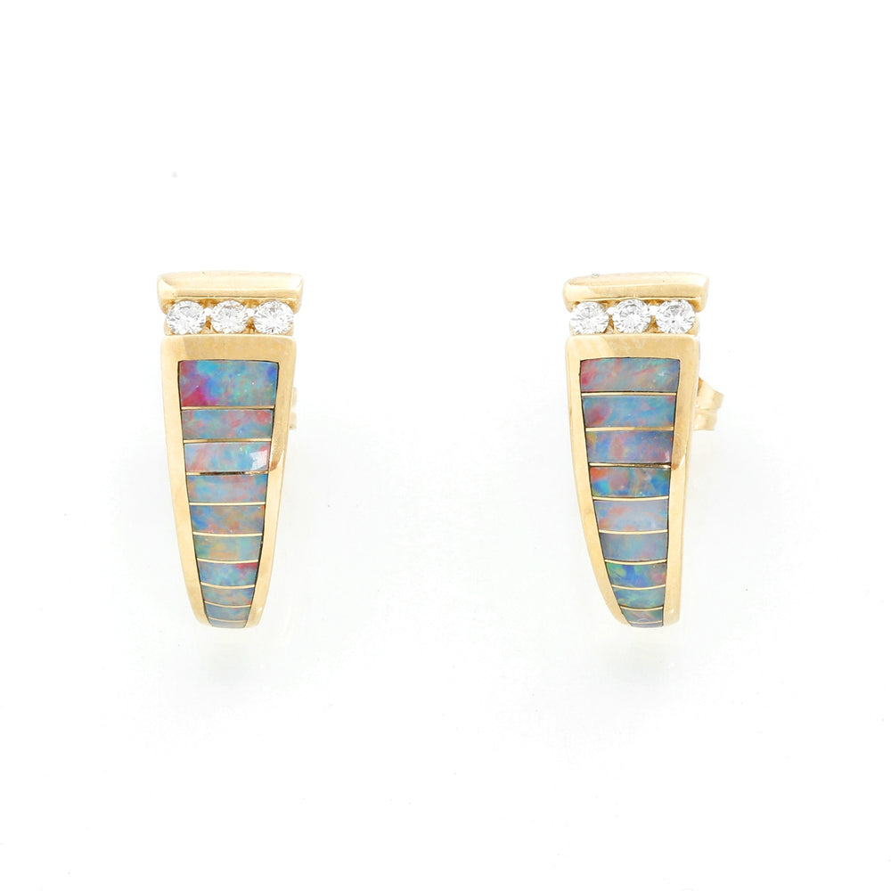 Kabana 14K Yellow Gold Small Opal Earrings