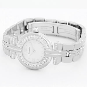 Cartier 18K White Gold Diamond Ladies Watch