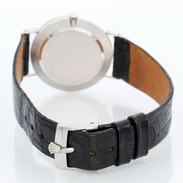 Rolex Cellini Men's 18k White Gold Watch on Strap Band Mod. 4112