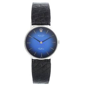 Rolex Cellini Men's 18k White Gold Watch on Strap Band Mod. 4112