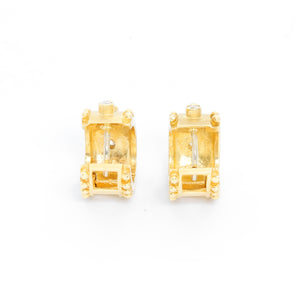14K Yellow Gold Diamond Earrings