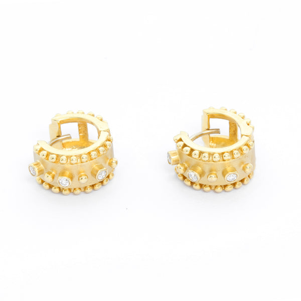 14K Yellow Gold Diamond Earrings