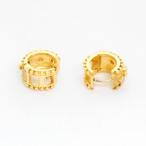 14K Yellow Gold Diamond Earrings