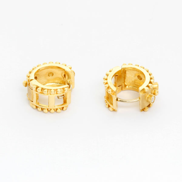 14K Yellow Gold Diamond Earrings
