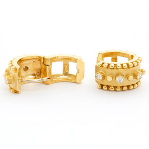 14K Yellow Gold Diamond Earrings