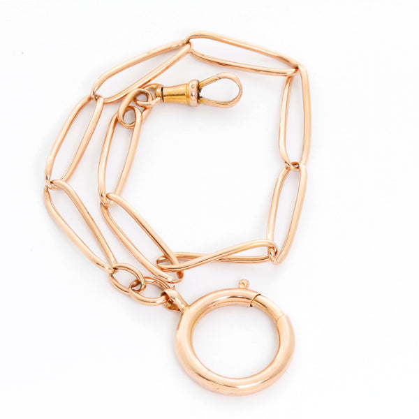 14k Rose Gold Pocket Watch Chain