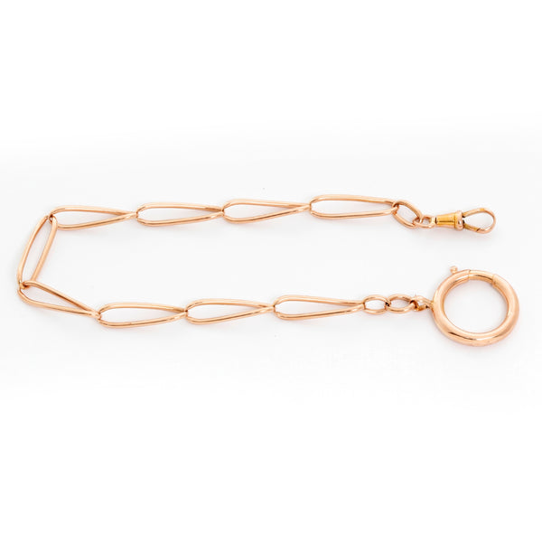 14k Rose Gold Pocket Watch Chain