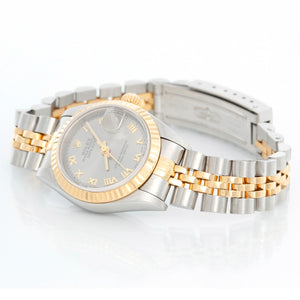 Rolex Ladies 2-Tone Datejust Watch 69173 Rhodium Dial