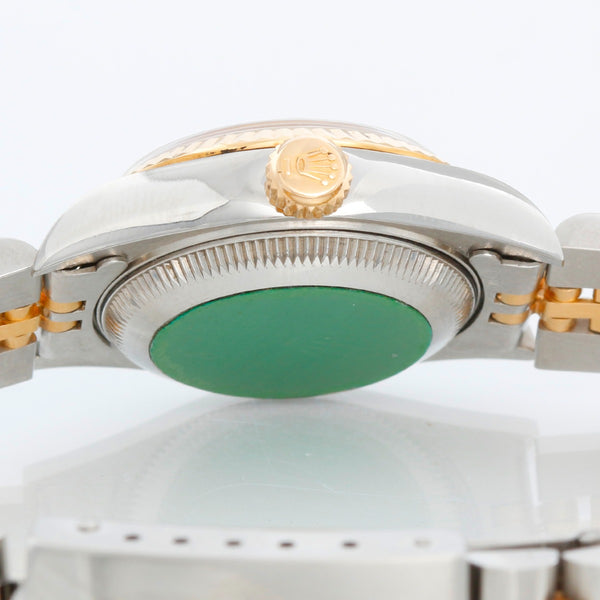 Rolex Ladies 2-Tone Datejust Watch 69173 Rhodium Dial