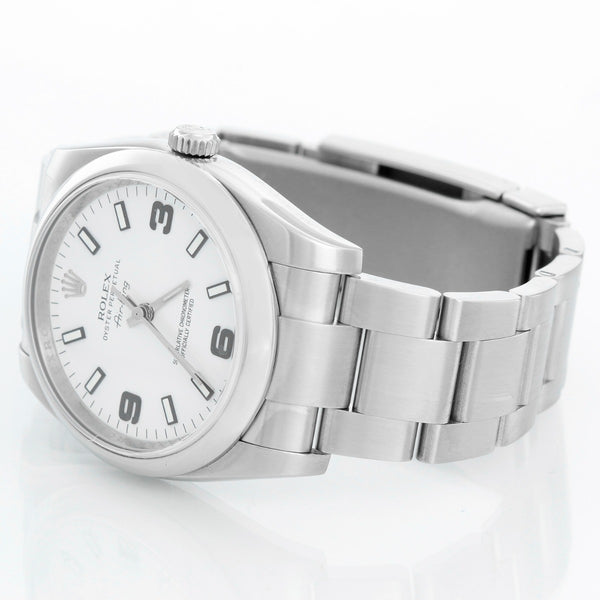 Rolex Air-King Stainless Steel Men's Watch White Dial 114200