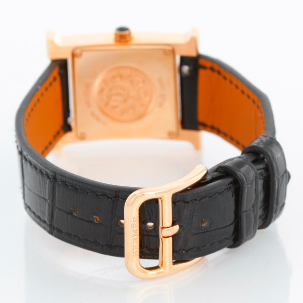 Hermes Heure H 18k Rose Gold Ladies Watch HH1.2706