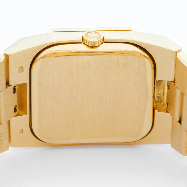 Rolex Cellini Men's/Ladies Midsize 18k Gold Watch with Diamond Bezel 4650