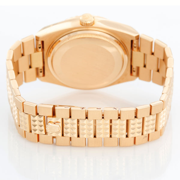 Rare Rolex Oysterquartz Pyramid 18k Gold Watch 19028