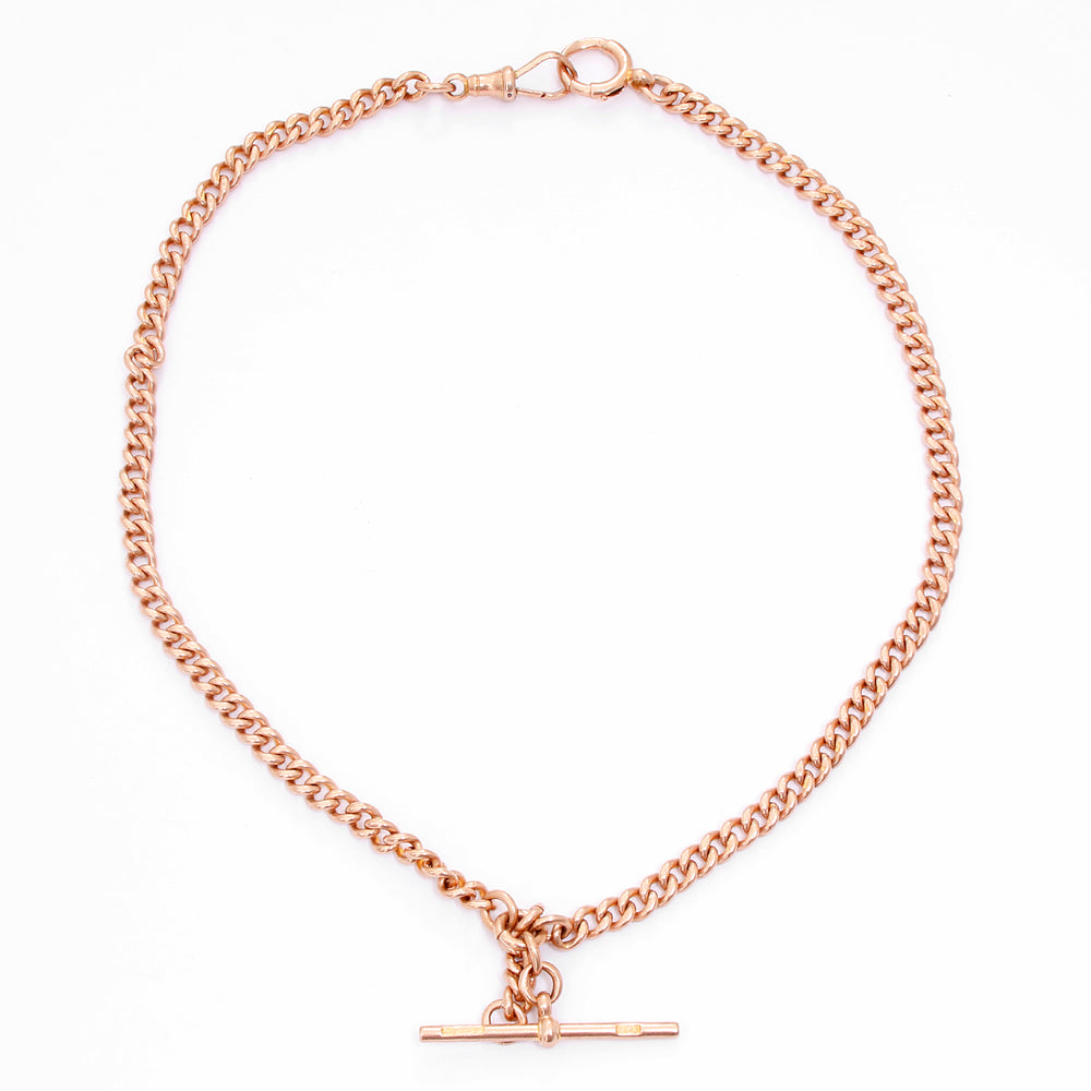 10k Rose Gold Vintage Pocket Watch Chain or Necklace