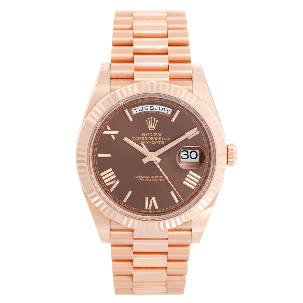 Rolex Day-Date 40 President 18k Rose Gold Men's 40mm Watch 228235