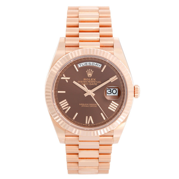 Rolex Day-Date 40 President 18k Rose Gold Men's 40mm Watch 228235