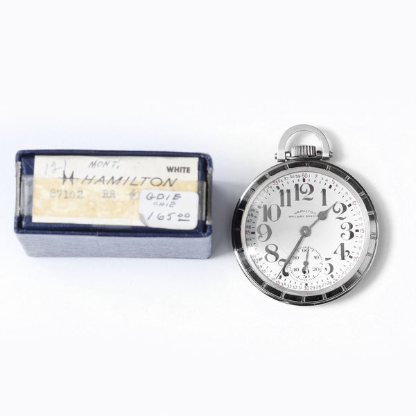 Hamilton Stainless Steel Railway Special Pocket Watch 992 B