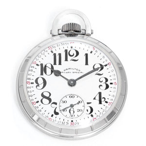 Hamilton Stainless Steel Railway Special Pocket Watch 992 B