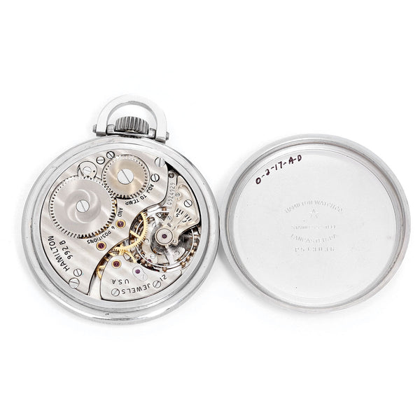 Hamilton Stainless Steel Railway Special Pocket Watch 992 B