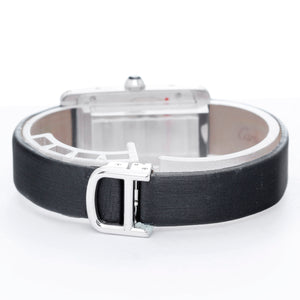 Cartier Tank Americaine Ladies Small 18k White Gold Watch W2601956