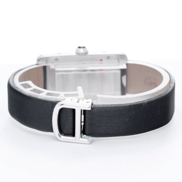 Cartier Tank Americaine Ladies Small 18k White Gold Watch W2601956