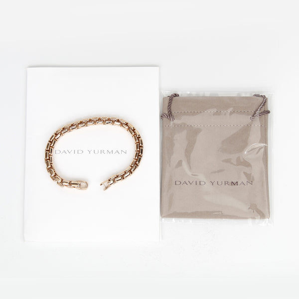 David Yurman Box Chain 18K Rose Gold Bracelet