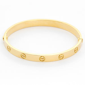 Cartier Love Bracelet 18k Yellow Gold Size 17 with Screwdriver