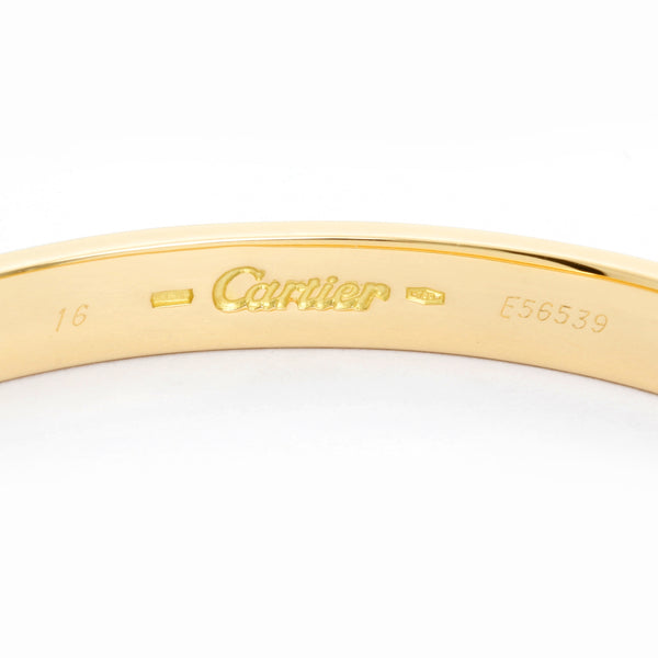 Cartier Love Bracelet 18k Yellow Gold Size 16  with Screwdriver
